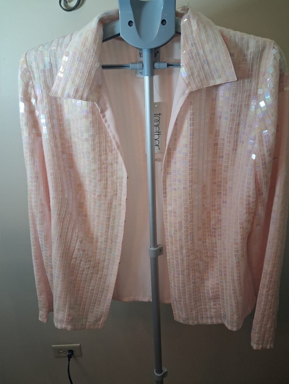 Together Soft Pink Sequin Blouse